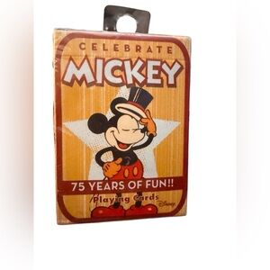 Disney Celebrate Mickey Playing Cards - Red and Brown